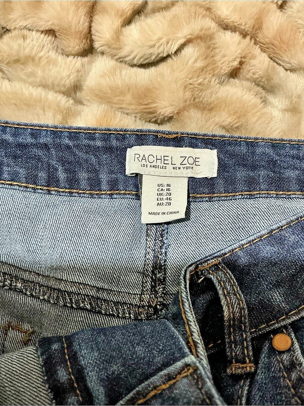 Rachel Zoe Denim Maxi Skirt Blue Waist 16W - Picture 3 of 5